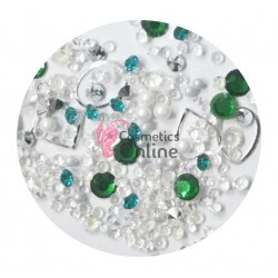 Decor pentru unghii cu Cristale 3D mixt CMX08 Turcoaz